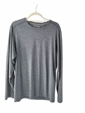 ExOfficio Insect Shield Men’s L Long Sleeve Gray Activewear Gorpcore Casual Top